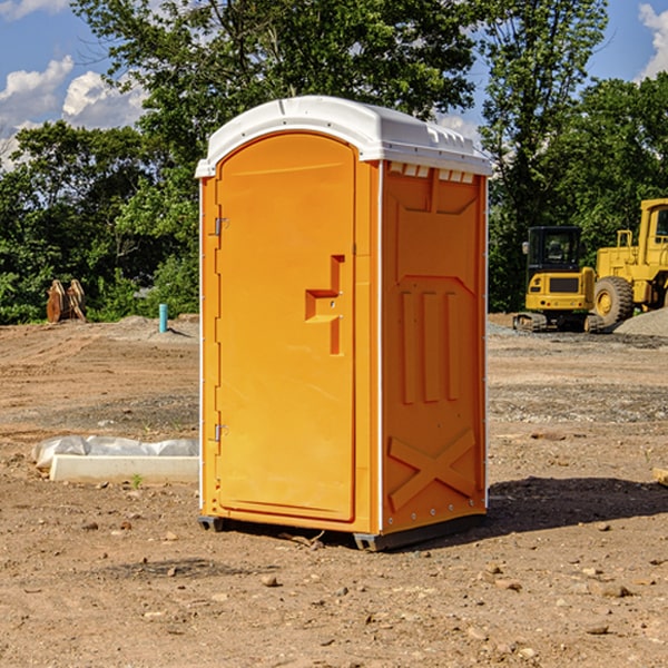 how often are the portable restrooms cleaned and serviced during a rental period in Genesee Depot